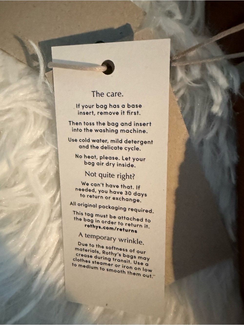Rothy’s The Saddle Bag Flat White NWT - Picture 4 of 5